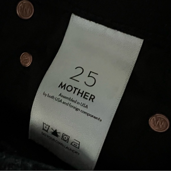 MOTHER Denim Tomcat Ankle High Rise Straight Leg Jeans Lasting Impression Black - Picture 13 of 15